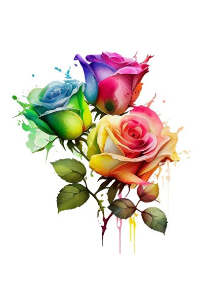 BV Autocolant decorativ, Trandafiri, Roz, 68 cm, 1354STK-2