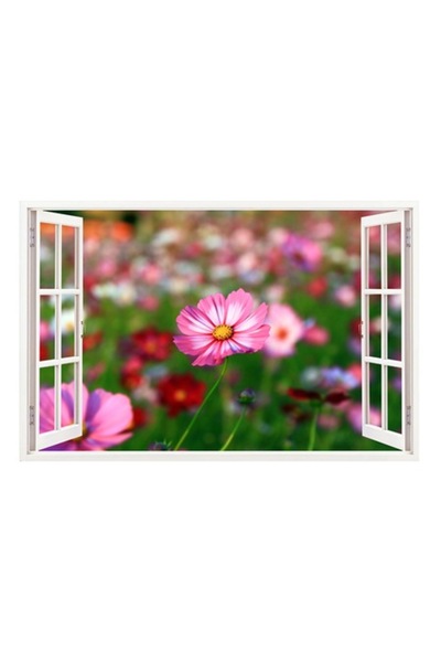 BV Decorative Sticker, 3D Window, Flowers, 85 cm (333STK)