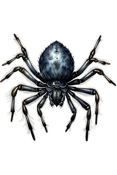 BV Autocolant decorativ - Păianjen, Negru, 65 cm