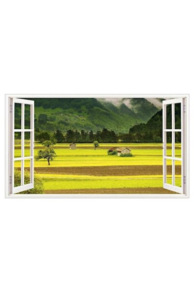 BV Autocolant decorativ, fereastră 3D, pădure, 85 cm, 551STK