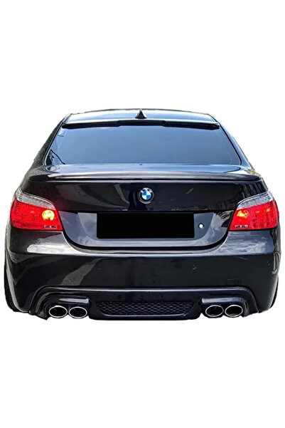 AkmTuning Bmw E60 M5 Difüzör Parlak Siyah Plastik 2003-2010 5 Serisi Arka-dif...