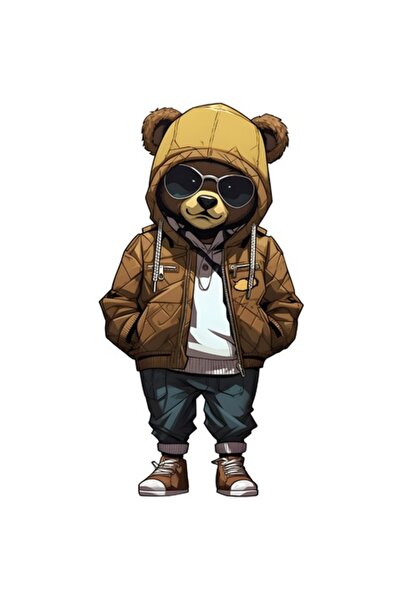 BV Autocolant decorativ, Teddy Hip Hop, Maro, 90 cm