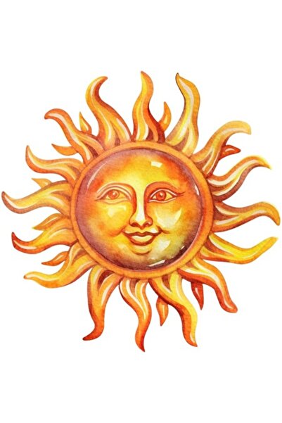 BV Decorative Sticker - Sun, Orange, 60 cm (1328STK-6)