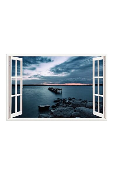 BV Autocolant decorativ 3D pentru fereastră - Ocean, 85 cm