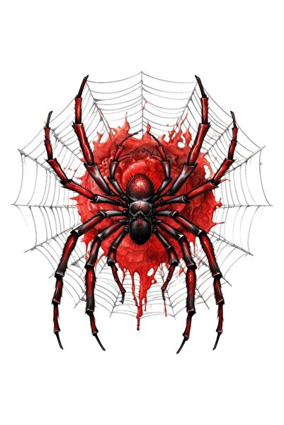 BV Autocolant decorativ, Paianjen, Rosu, 65 cm