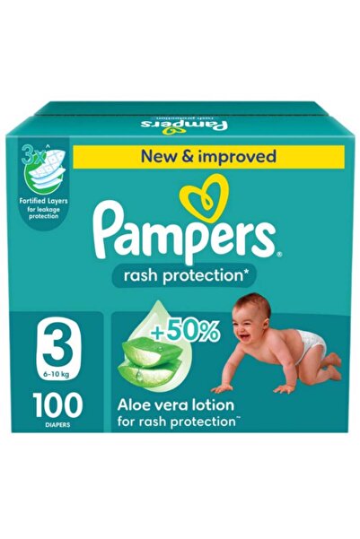 Pampers Baby diapers with protection against allergies and aloe vera extract, size 3 (for weights 3-8 kg) – 136 diapers