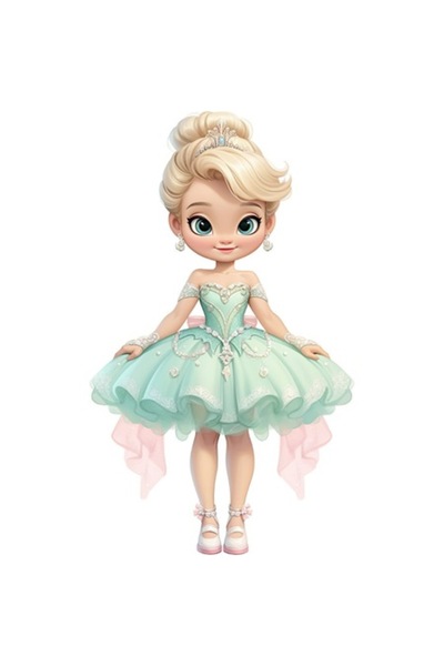 BV Autocolant decorativ - Prințesă, Turcoaz