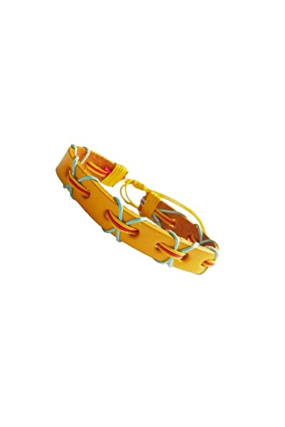 BV Eco-leather bracelet, Yellow, BR1