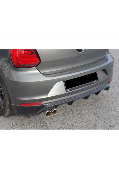 AkmTuning Vw Polo Mk5 Rieger Arka Ek Difüzör Siyah Plastik 2014-2017 Arka-difizör-bodykit-ek-karlık