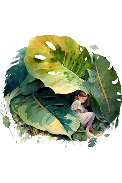 BV Autocolant decorativ, Fată, Verde, 64 cm, 1283STK-3