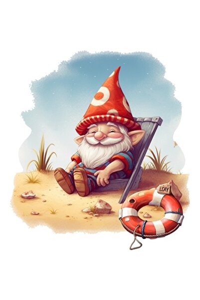 BV Autocolant decorativ, Pitic fericit, roșu, 66 cm, 1247STK