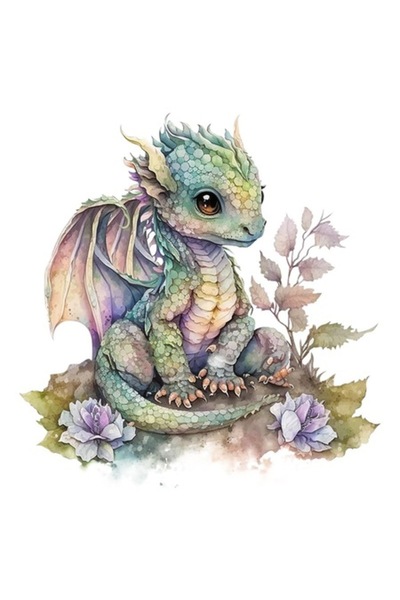 BV Autocolant decorativ - Dinozaur, Verde, 63 cm