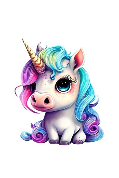 BV Autocolant decorativ Unicorn Alb 75 cm