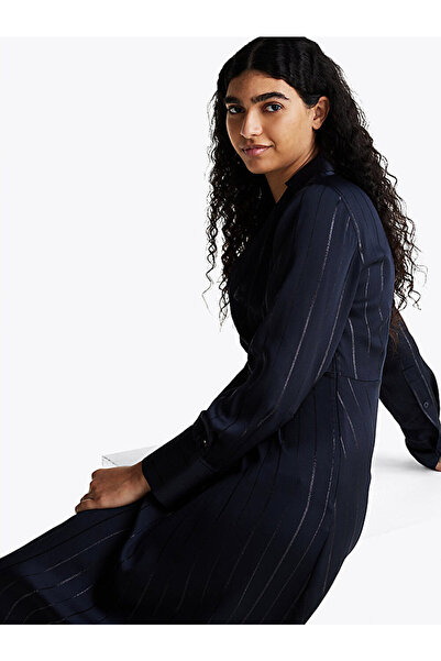 Tommy Hilfiger Women's Fluid Metallic Stripe Dress