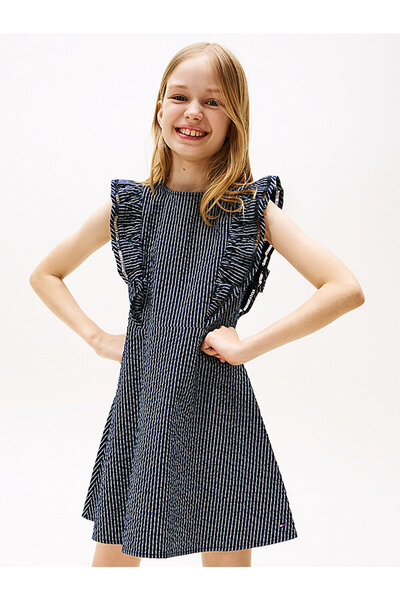 Tommy Hilfiger Girl's Seersucker Stripe Dress