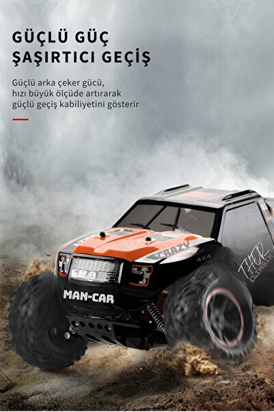 TRENDZONE Uzaktan Kumandalı Şarjlı Yüksek Hızlı Off Road Arazi Aracı 15 km/h Yapan Drift Atan RC Arabası 40cm