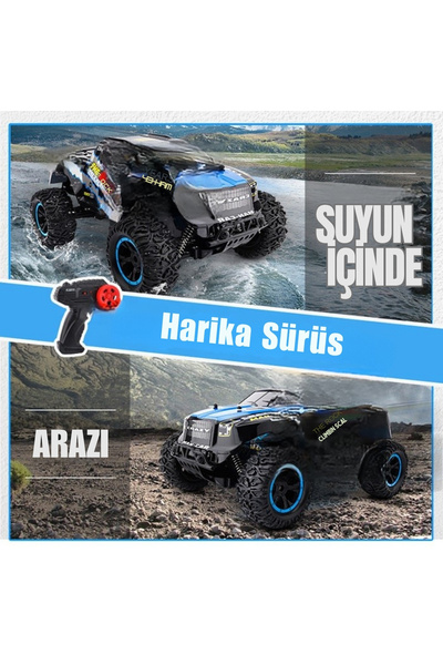TRENDZONE Uzaktan Kumandalı Şarjlı Yüksek Hızlı Off Road Arazi Aracı 15 km/h Yapan Drift Atan RC Arabası 40cm