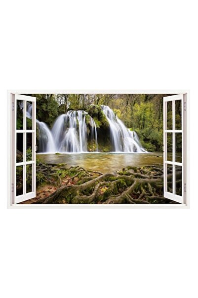 BV Autocolant decorativ, fereastră 3D, cascadă, 85 cm, 265 buc.