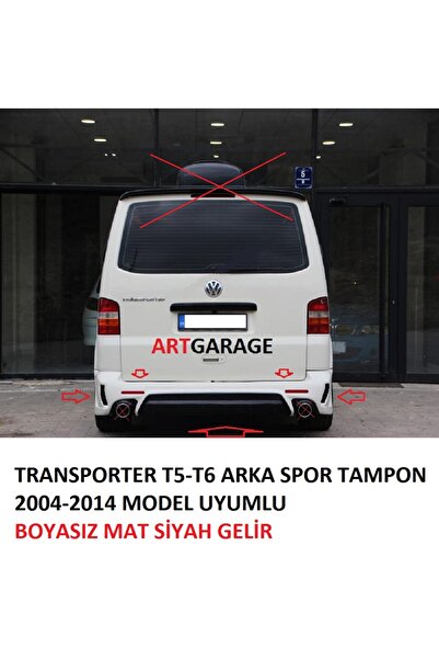 Bodykitartgarage TRANSPORTER T6 ARKA TAMPON(BOYASIZ)FİBERGLASS
