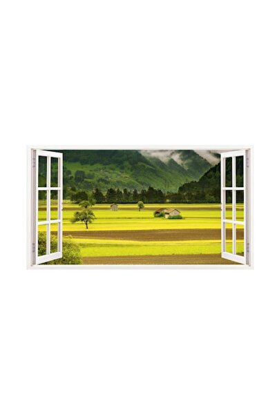 BV Autocolant decorativ, fereastră 3D - Munte (58 x 85 cm) - 259STK