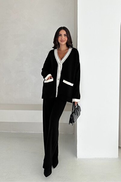 Noi Belis Oversize Pocket Detailed Knitwear Bottom-Top Set Aw25Au0022