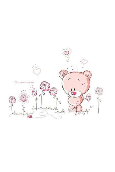 BV Decorative sticker, Teddy bear, "Love you every day", 100 cm
