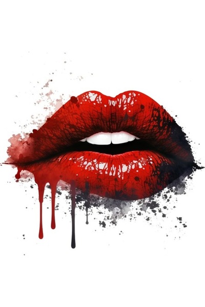 BV Autocolant decorativ, Buze, Roșu, 60 cm