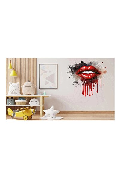 BV Decorative sticker - Lips, Red, 60x60 cm