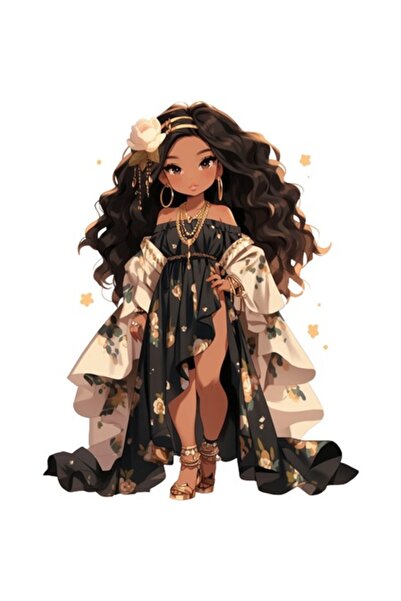 BV Autocolant decorativ, Prințesă, Negru, 1372STK-12