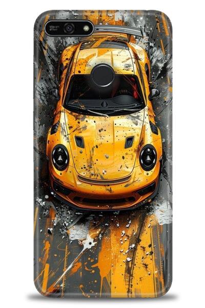 Rulet Aksesuar غطاء متوافق مع هاتف Huawei Honor 7A HD مطبوع - غطاء سيليكون مص...