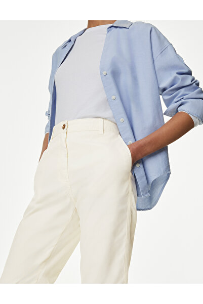 Marks & Spencer Yüksek Bel Slim Fit Chino Pantolon