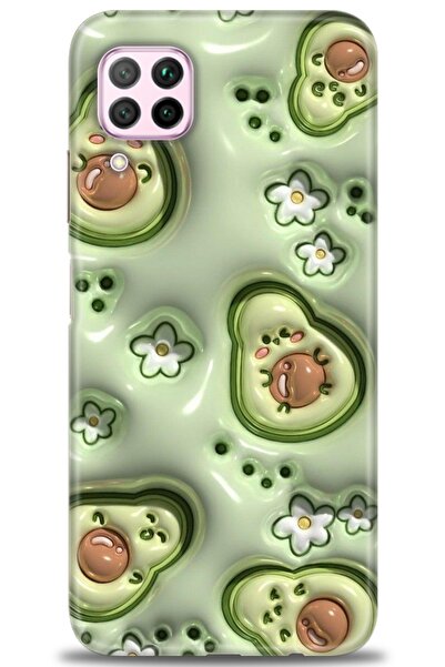 Rulet Aksesuar غطاء متوافق مع هاتف هواوي P40 لايت HD مطبوع - غطاء سيليكون مصم...