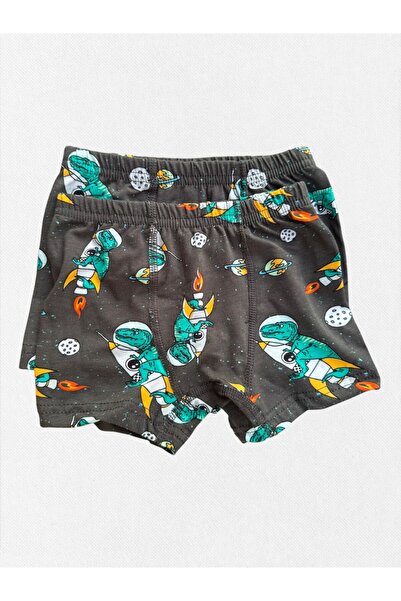 elmas kids Erkek Çocuk %100 Pamuklu Siyah Renk Roket Uzay Dinozor Desenli Ağ ...