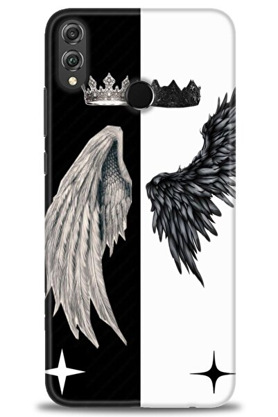 Rulet Aksesuar غطاء متوافق مع هاتف هواوي هونر 8X HD مطبوع - غطاء سيليكون مصمم...