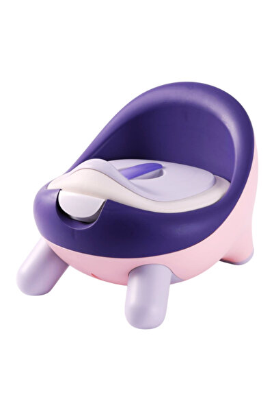 LITTLE ANGEL - مقعد تدريب الطفل على استخدام المرحاض مع غطاء ومسند ظهر - بنفسجي