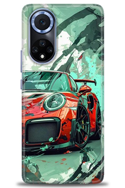 Rulet Aksesuar غطاء متوافق مع هاتف هواوي هونر مطبوع HD - غطاء سيليكون مصمم - 109