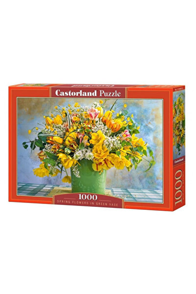 Castorland Puzzle 1000 piese Flori de primăvară în vază verde 104567