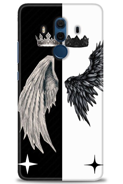 Rulet Aksesuar غطاء متوافق مع هاتف هواوي ميت 10 برو HD مطبوع - غطاء سيليكون م...