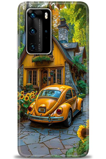 Rulet Aksesuar غطاء متوافق مع هاتف هواوي P40 Pro HD مطبوع + واقي شاشة سيراميك...