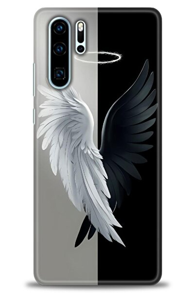 Rulet Aksesuar Huawei P30 Pro Uyumlu Kılıf HD Baskılı Kapak - Tasarım Silikon...