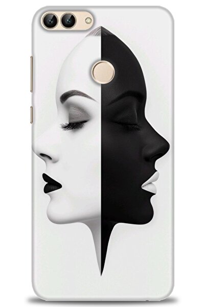 Rulet Aksesuar غطاء متوافق مع هاتف هواوي بي سمارت HD مطبوع - غطاء سيليكون بتص...