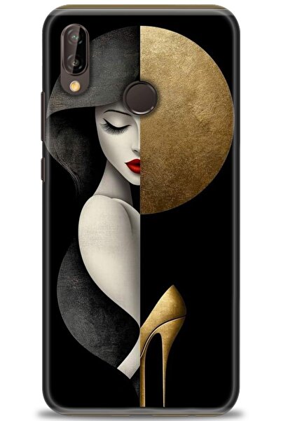 Rulet Aksesuar غطاء متوافق مع هاتف هواوي P20 لايت HD مطبوع - غطاء سيليكون بتص...