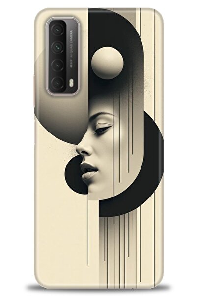 Rulet Aksesuar غطاء متوافق مع هاتف هواوي بي سمارت 2021 HD مطبوع - غطاء سيليكو...