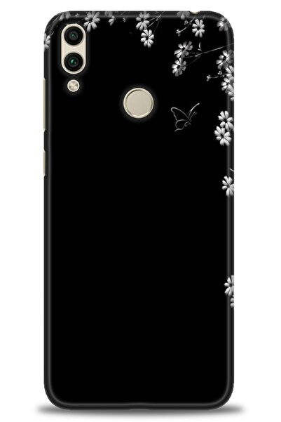 Rulet Aksesuar غطاء متوافق مع هاتف هواوي هونر 8C HD مطبوع - غطاء سيليكون مصمم...