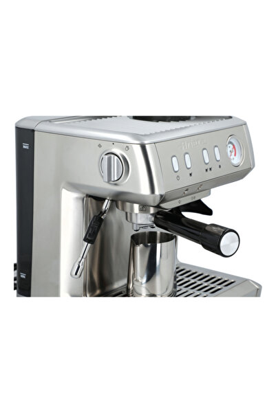 ARIETE Espresso and Cappuccino Machine with Grinder, 15 Bar, Silver M131310ARAS