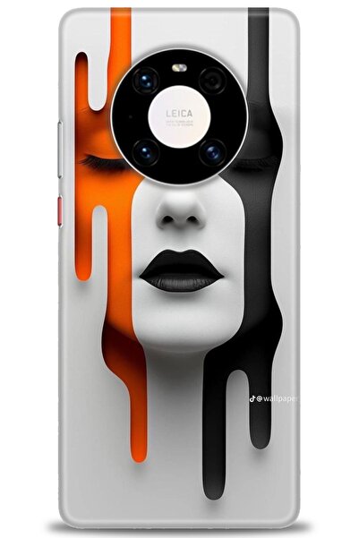 Rulet Aksesuar غطاء متوافق مع هاتف هواوي ميت 40 برو HD مطبوع - غطاء سيليكون م...