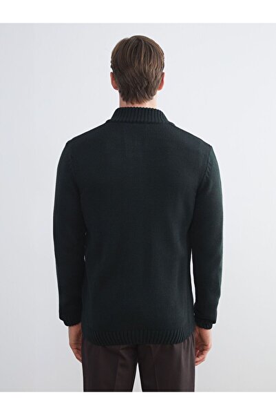 LC Waikiki LCWAIKIKI Classic Standard Fit Stand Collar Men's Knitwear Cardigan