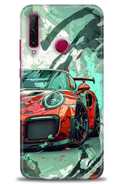 Rulet Aksesuar غطاء متوافق مع هاتف هواوي هونر 20 لايت HD مطبوع - غطاء سيليكون...