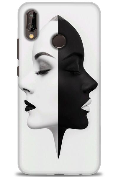 Rulet Aksesuar غطاء متوافق مع هاتف هواوي P20 لايت HD مطبوع - غطاء سيليكون بتص...