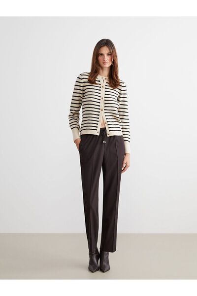 LC Waikiki Plus Size Elastic Waist Carrot Cut Women's Trousers